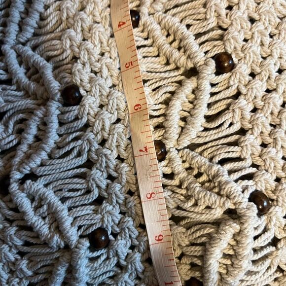 Beaded And Crocheted Large  Handbag - Picture 7 of 9